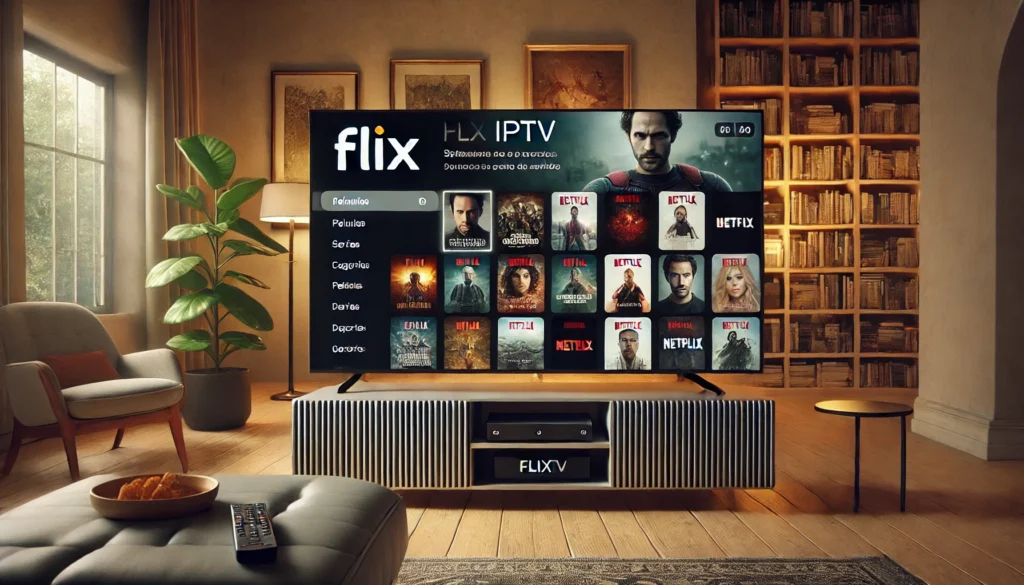 a tv with a screen showing a movie on it
Flix IPTV vs. Otras Plataformas